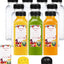 10 Botellas Plástico Jugo 12oz Tapas Negras Amarillas Reutilizables