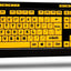 Teclado Multimedia EasyTouch 132 Amarillo Florescente