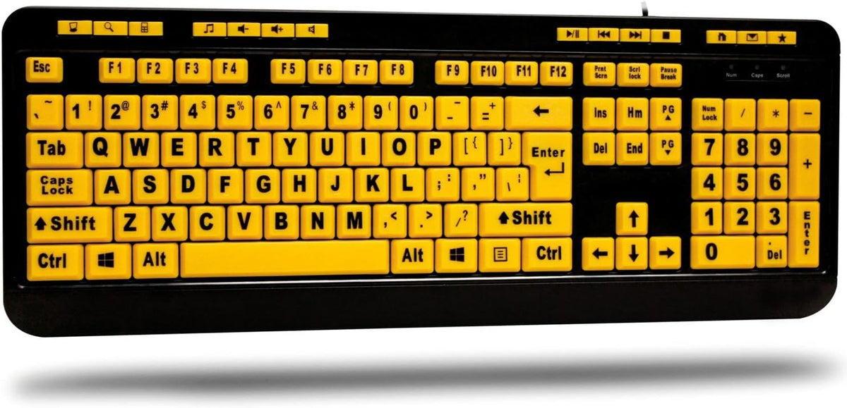 Teclado Multimedia EasyTouch 132 Amarillo Florescente