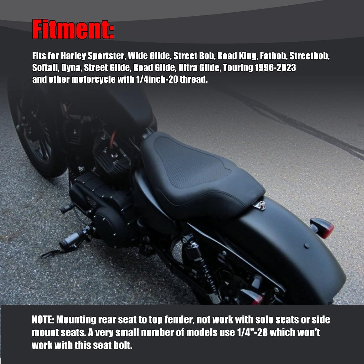 Accesorios asiento motocicleta pernos 1/4pulg perilla comp
