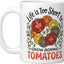 Taza Cerámica para Cultivo de Tomates Blanca