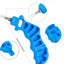 Perforadora tubo riego 2en1 con 20 tapones 1/4pulg azul
