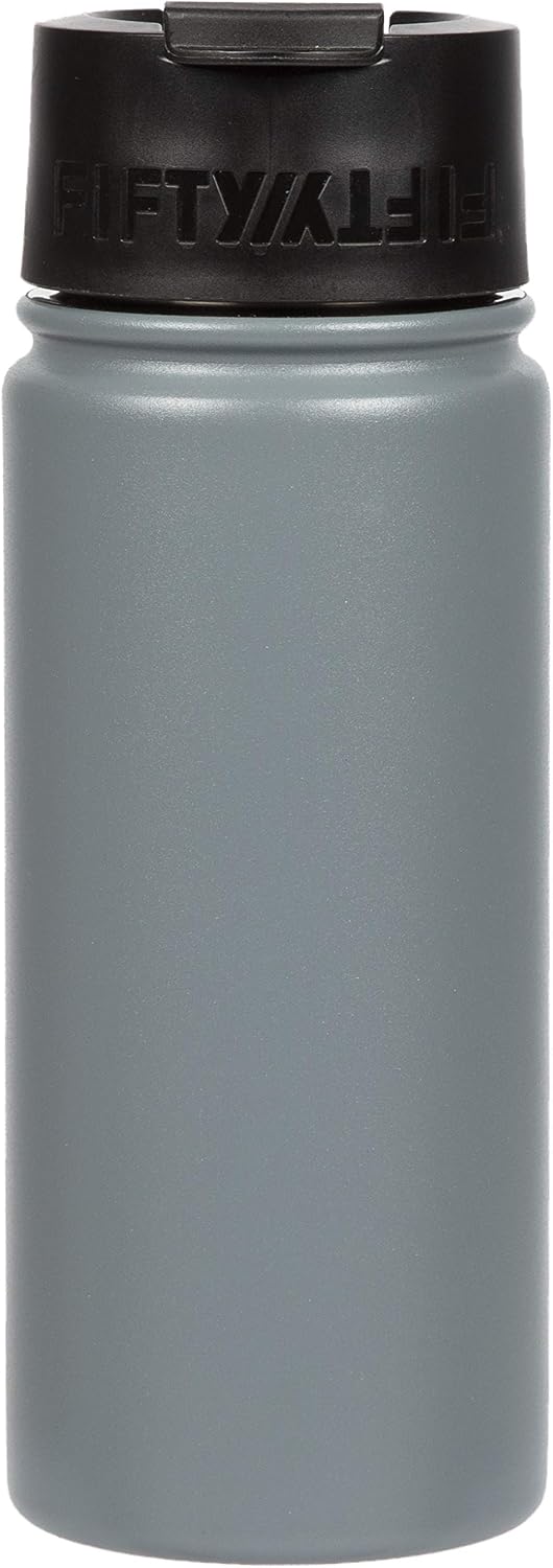 Botella agua café acero inox doble pared 20oz gris pizarra