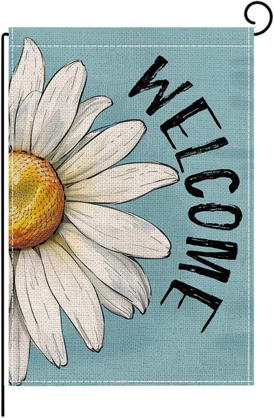Bandera jardín doble cara 12x18pulg texto hello sunshine