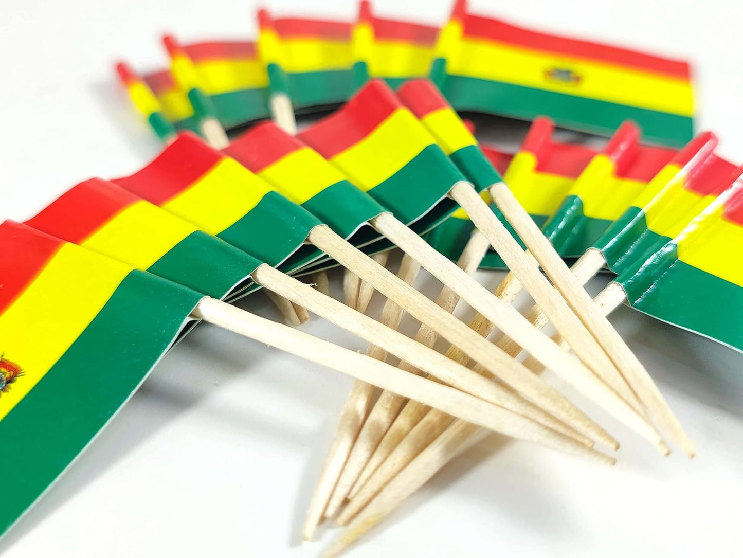 Banderas bolivianas para cupcakes 100 uds