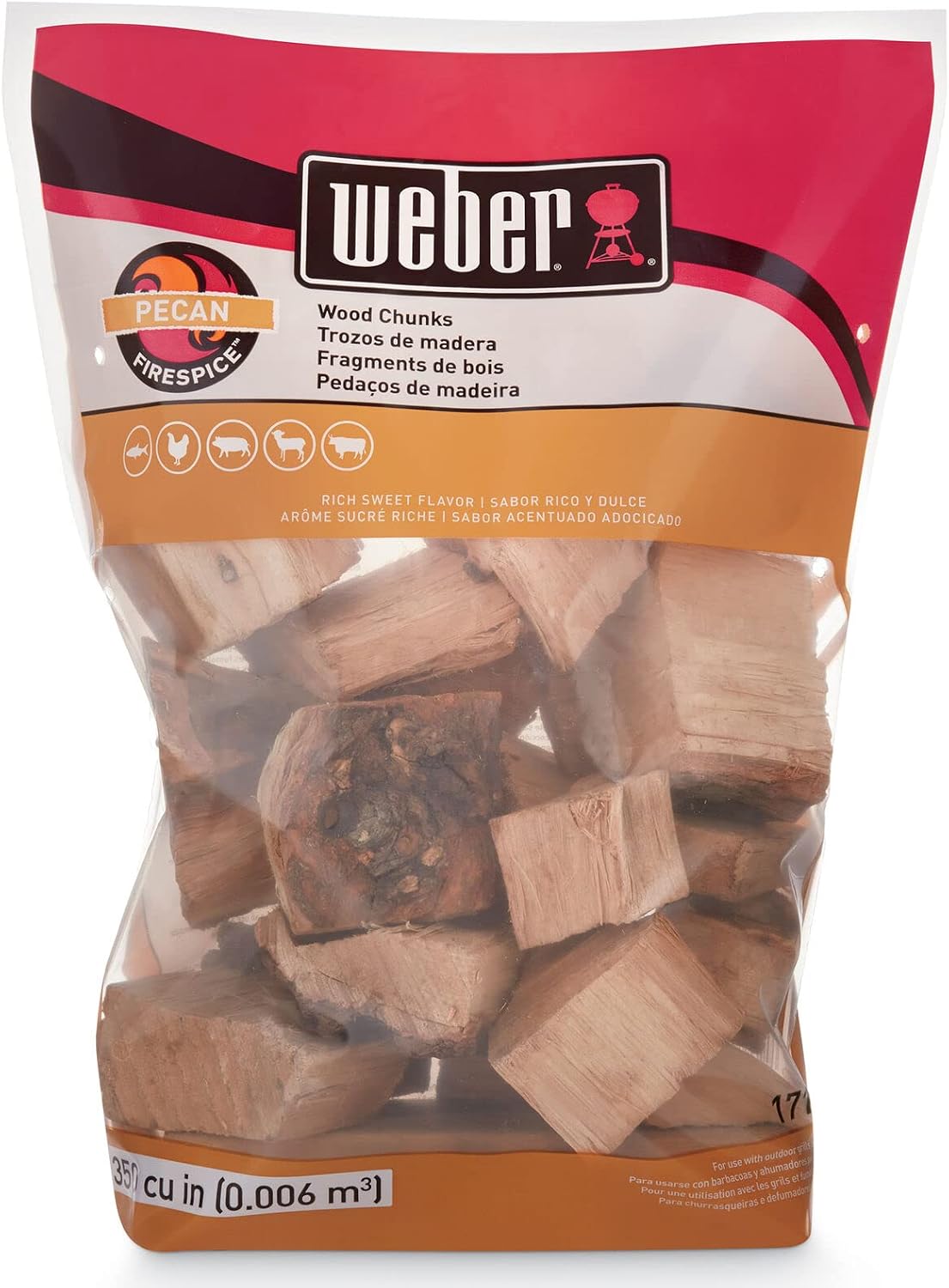 Trozos de Madera de Pacana 4lb para Jardinería y Decoración
