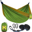 Hamaca doble e individual portátil con correas para camping