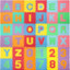 Azulejos espuma Eva suave para niños con números y letras