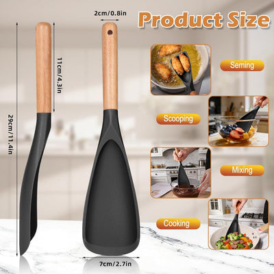 Cucharas silicona multifuncionales para cocina hornear servir
