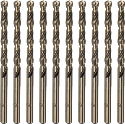 10 Brocas Cobalto HSS para Acero Inox y Materiales Duros