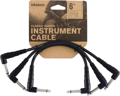 3 Cables Instrumentos con Enchufe Ángulo Derecho 0.5pies Gris