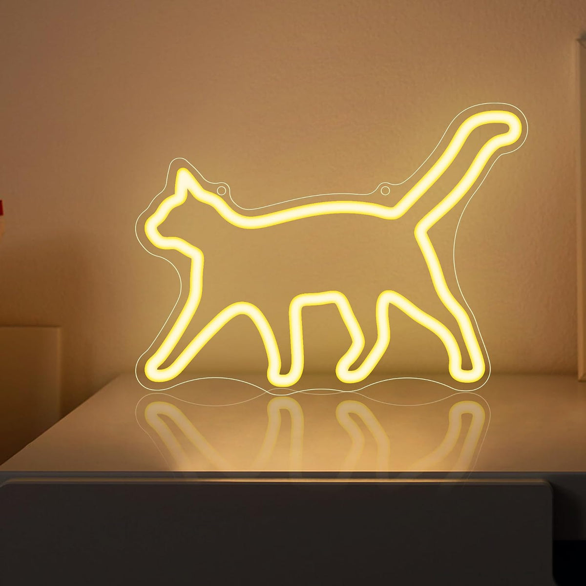 Letrero neón gato decoración pared hogar fiesta regalo
