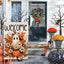 Bandera jardín Halloween 12x18pulg doble cara calabaza