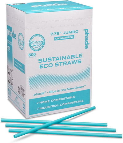 Pajitas ecológicas jumbo 7.75pulg 6000uds compostables