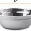 Set 6 cuencos acero inox redondos sin BPA con bolsa viaje