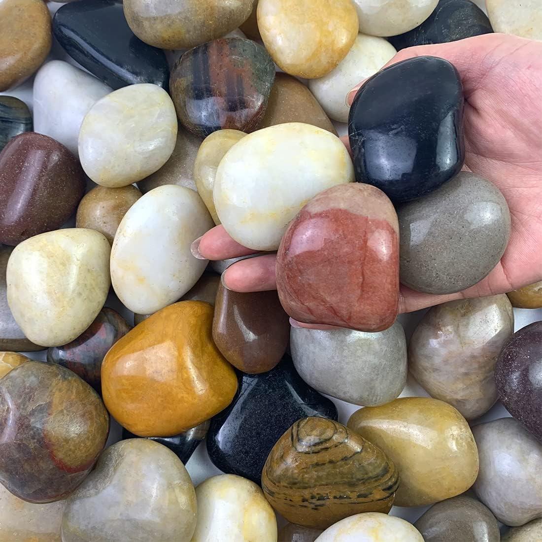 Rocas de río grandes 40lb para paisajismo 2-3pulg