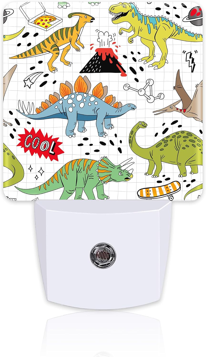 Luz nocturna dinosaurio para niños con sensor de atardecer
