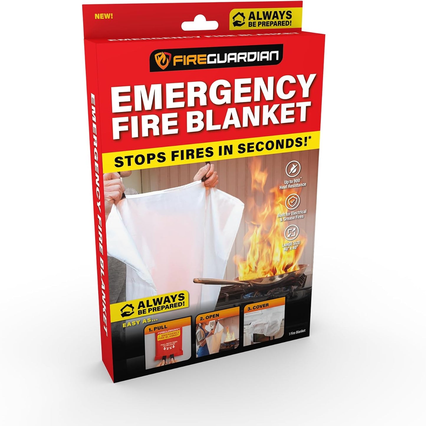 Manta emergencia fibra vidrio 40x40pulg resistencia 900°F
