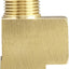 Conector caño latón racor en T macho hembra 1