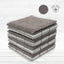Pack 6 paños cocina algodón terry gris suave absorbente