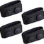 4 Protectores cinturón nailon broches dobles 2pulg negro