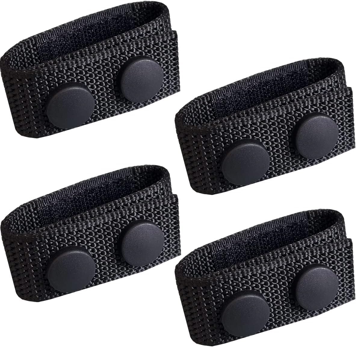 4 Protectores cinturón nailon broches dobles 2pulg negro