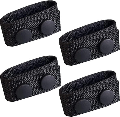 4 Protectores cinturón nailon broches dobles 2pulg negro