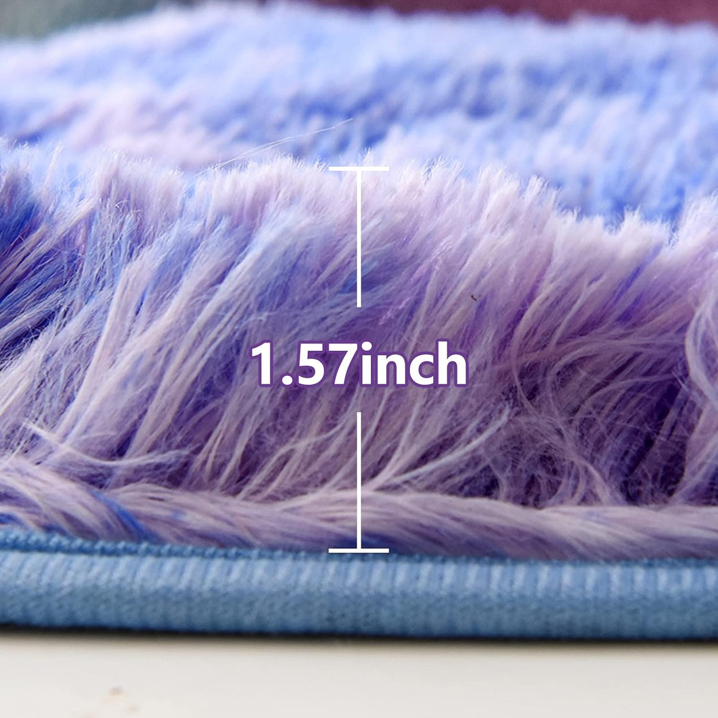 Alfombra peluda piel sintética estilo tie dye dormitorio sala