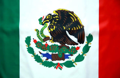 Bandera México 3x5 poliéster con ojales latón