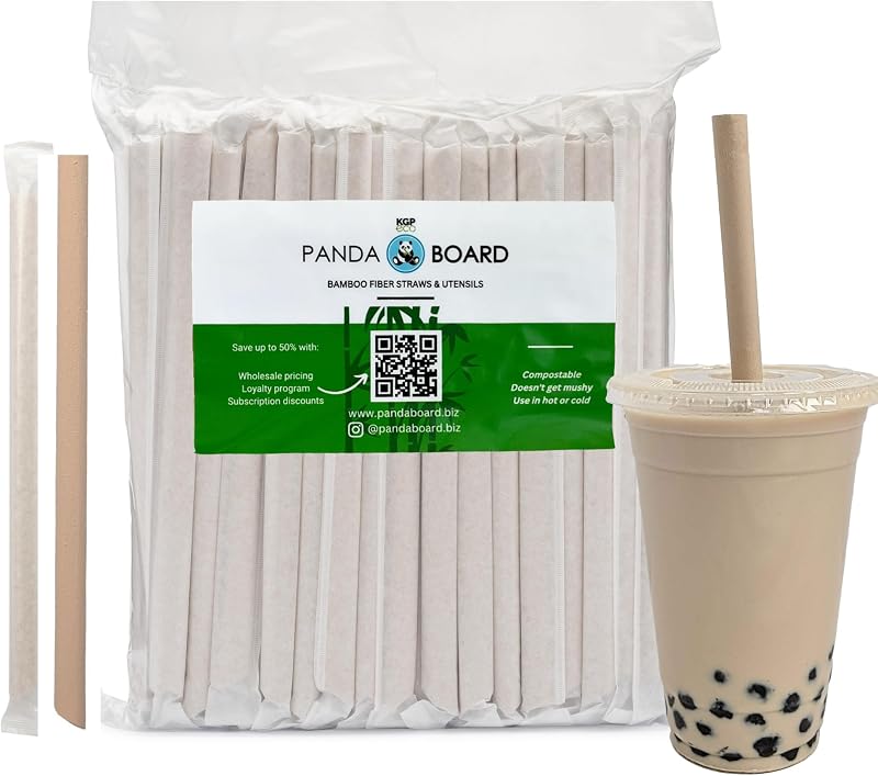 Boba bambú compostable batido 80uds