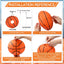 16 Faroles Baloncesto 8pulg Color Naranja y Negro Decoración Fiesta