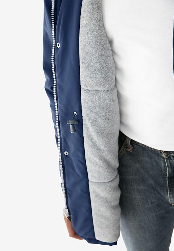 Parka hombre gran tamaño forro polar 6 bolsillos