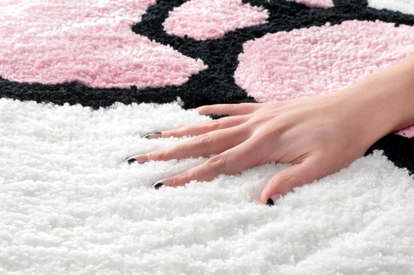 Alfombra Hello Kitty felpa blanca 4x3ft dormitorio sala