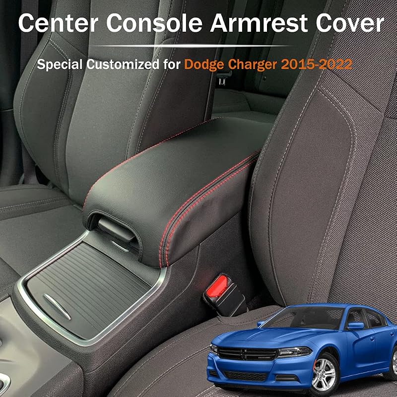 Funda reposabrazos consola piel Dodge Charger 11-22