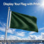 Bandera verde oscuro 3x5 resistente UV con ojales metal