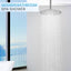 Cabezal regadera lluvia 30cm cromado acero inox