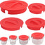 4 Pack Tapas Silicona para Tazas Pyrex 1-8 Tazas Reutilizables