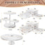 Set 8 Soportes Tartas Madera Rústica Bandeja Escalonada Blanco