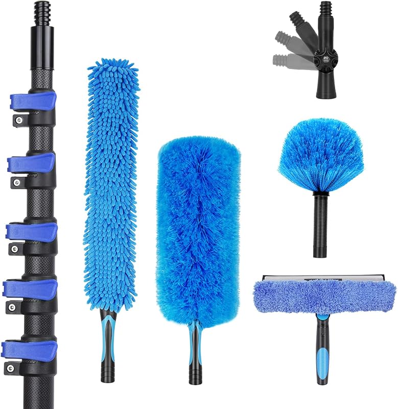 Kit plumero techo alto 30ft con poste fibra carbono 4.7-24ft