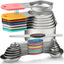 Set 16 Tazas y Cucharas Medidoras Magnéticas Acero Inox