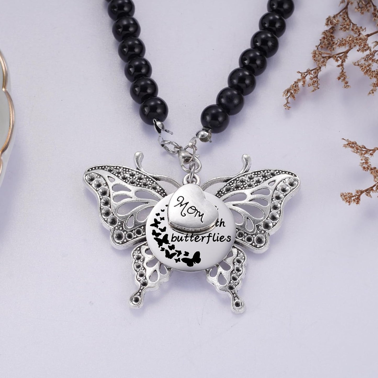 Dije colgante mariposa conmemorativo para espejo retrovisor coche
