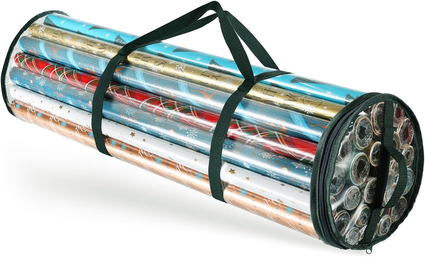 Contenedor papel regalo transparente 14 rollos 40"
