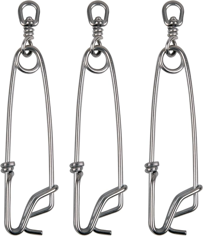 Clips presión acero inox 3 pzas para pesca