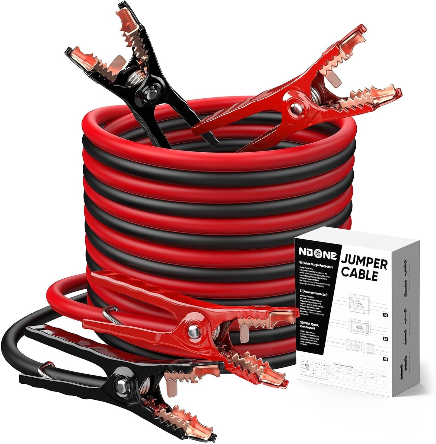 Cables puente batería auto 2 AWG 16 pies resistentes