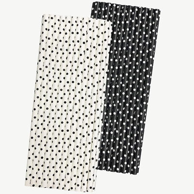 Pajitas papel lunares 7.75pulg paquete 50