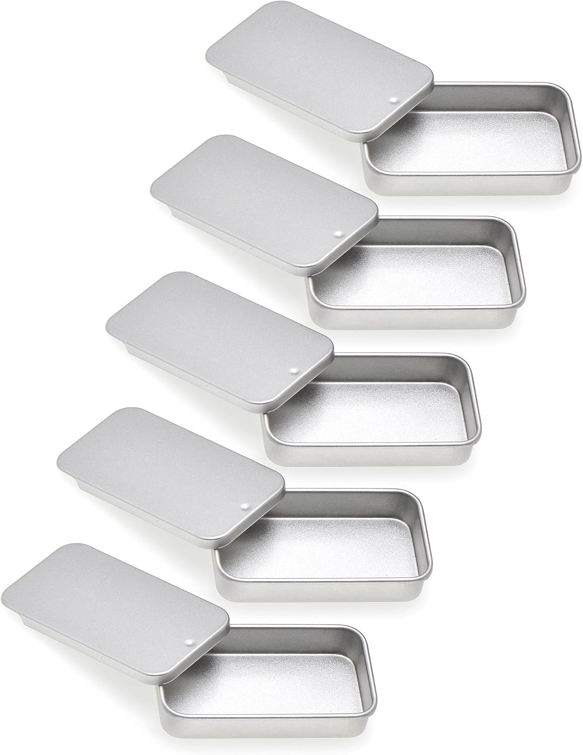 5 Contenedores Hojalata Mini Organizadores 2.36x1.34"