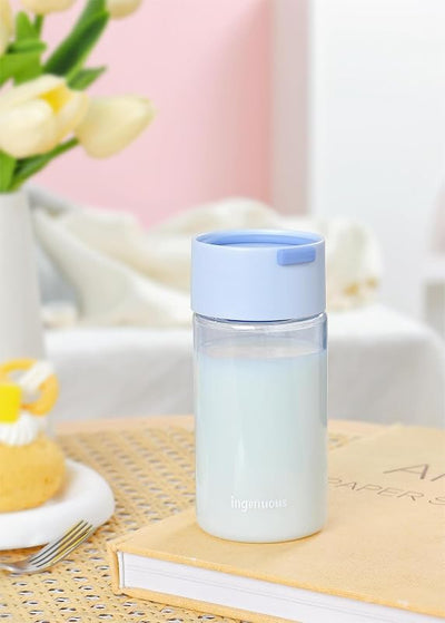 Botella agua Tritan 9oz con infusor transparente azul claro