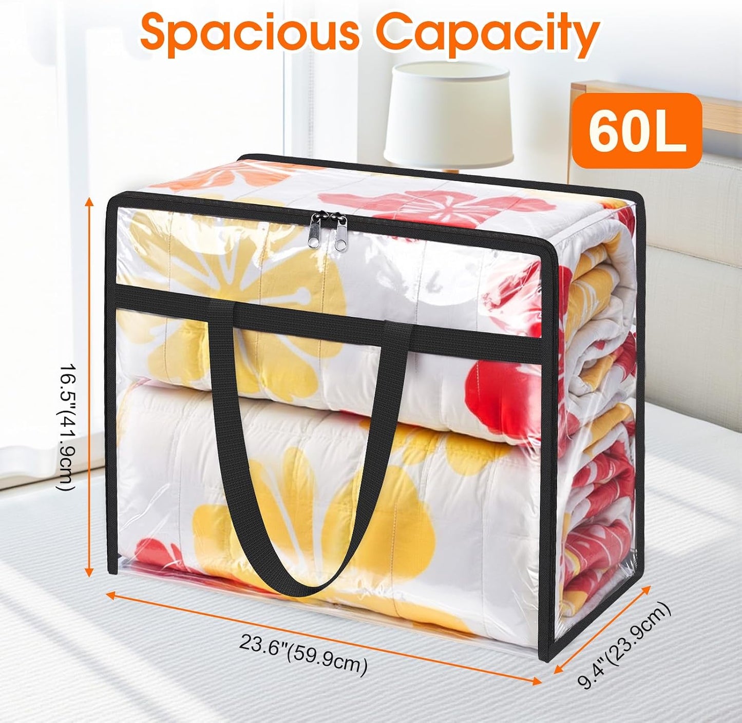 6 Pzas Bolsas PVC Almacenamiento Ropa Plegables