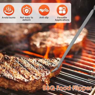 Ganchos giratorios acero inox para carne barbacoa 13.7pulg plateado