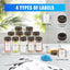 30 Tarros Vidrio 4oz con Tapas Acacia Kit Especias